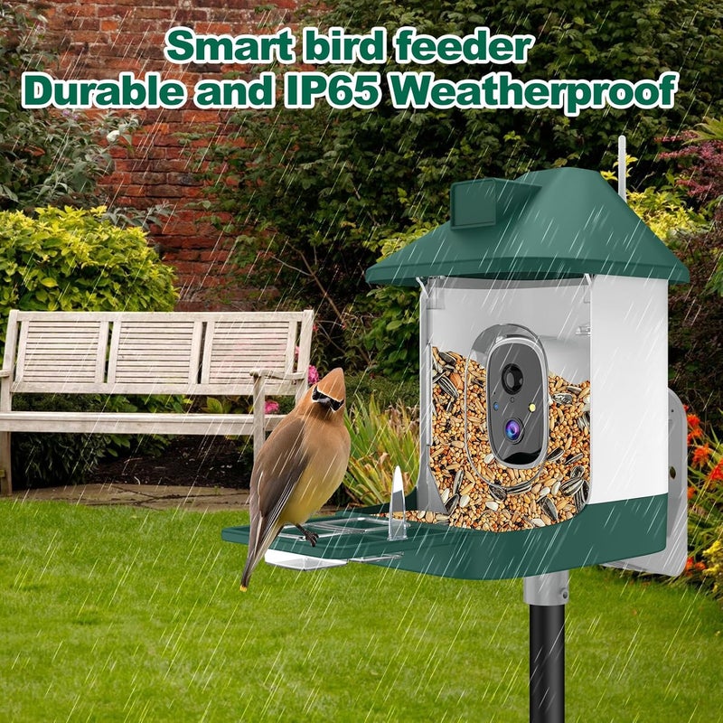 Vatjubi Bird Feeder with Camera,Smart Birdwatching Camera with Solar Powered,AI Identify Species,Instant Notifications,FHD Live View,Auto Record Video in Backyard,Ideal Gifts for Family and Bird Lovers - Image 5